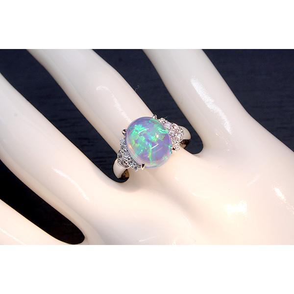 クレサンベール 京セラ 合成 ウォーター オパール リング/指輪 3.25ct 