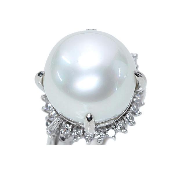 10.4mm白蝶真珠.ダイヤ0.04c.プラチナ900 5gパールリング 10.4mm白蝶真珠.ダイヤ0.04c.プラチナ900 5gパールリング
