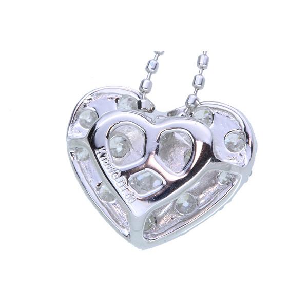 K18WGネックレス 18金ホワイトゴールドk18wg ハートダイヤモンド