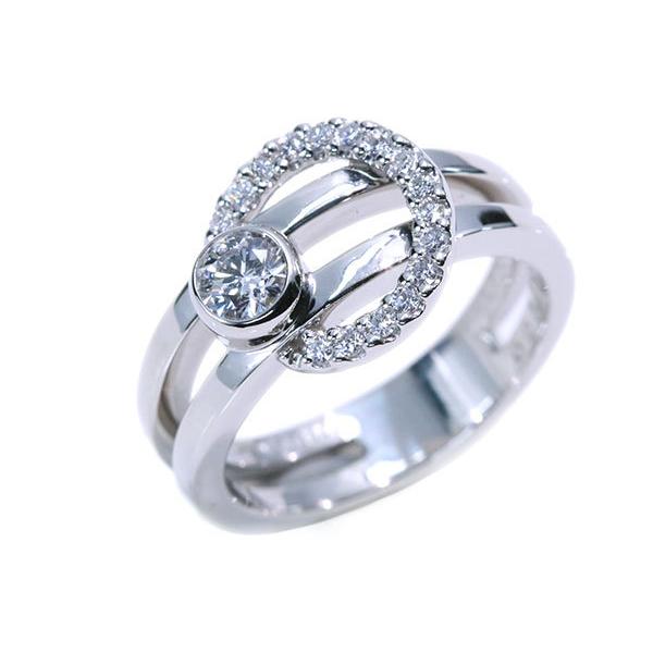 ダイヤモンド リング/指輪 0.250カラット プラチナ900 PT900 サークルデザイン 上質ダイヤ /白・透明(ホワイト)/中古ブランドBrand/届5/1点もの｜luck-jewel｜08