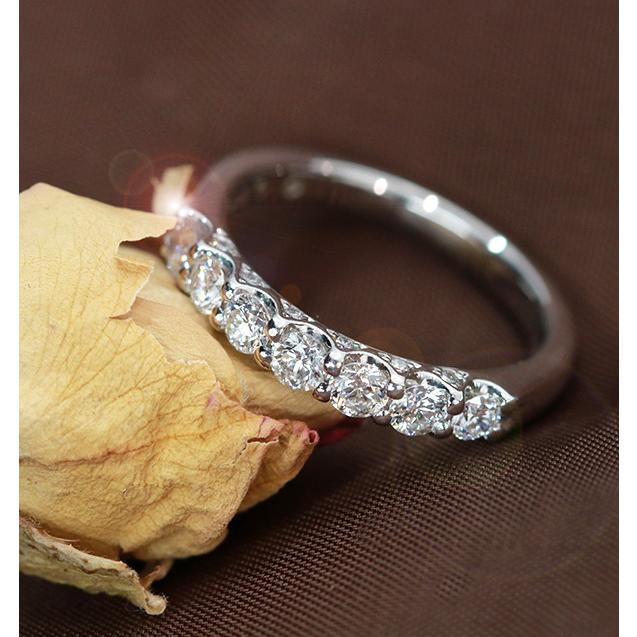ダイヤモンド リング/指輪 0.50ct プラチナ950 PT950 7石ダイヤ 