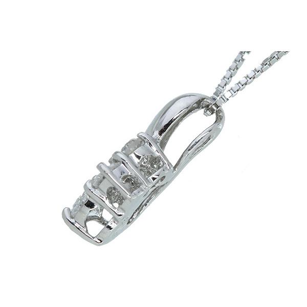 ダイヤモンド ネックレス 0.20ct プラチナ PT900/PT850 3石 トリロジー