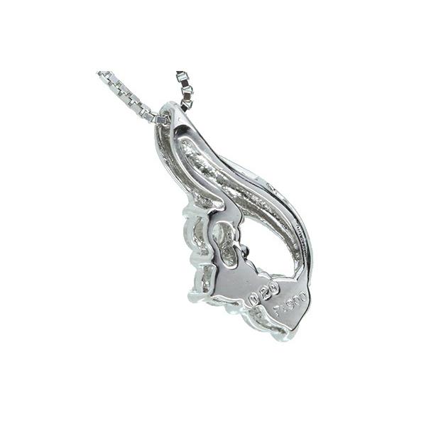 ダイヤモンド ネックレス 0.20ct プラチナ PT900/PT850 3石 トリロジー