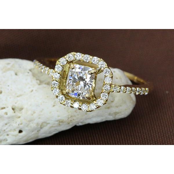 ダイヤモンド リング/指輪 0.514ct 18金イエローゴールド K18 一粒ダイヤ  鑑別書付 /白・透明(ホワイト)/セレクションジュエリー・新品/届10/1点ものの画像