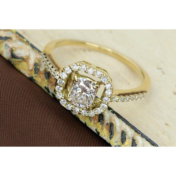 ダイヤモンド リング/指輪 0.514ct 18金イエローゴールド K18 一粒ダイヤ  鑑別書付 /白・透明(ホワイト)/セレクションジュエリー・新品/届10/1点ものの画像