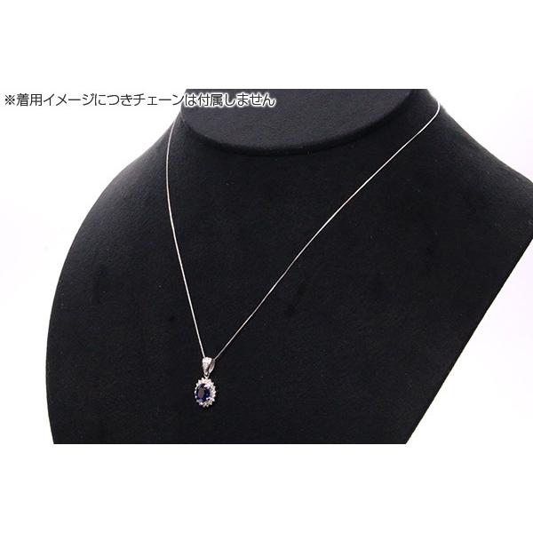 サファイヤ ペンダントトップ 1.290カラット プラチナ900 PT900 上質の
