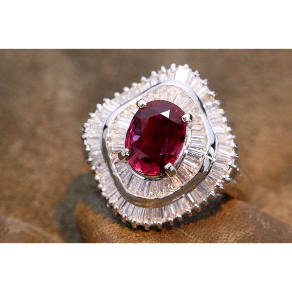 ⭐️豪華！アンティークファッションリング⭐️ルビー/ダイヤ/18K/プラチナ