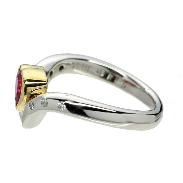 ルビー リング/指輪 1.160カラット プラチナ 18金 PT900/K18