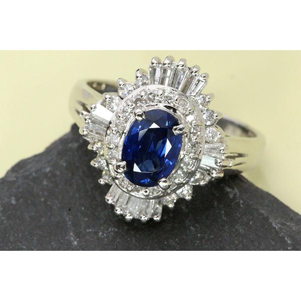 サファイヤ リング/指輪 1.0カラット プラチナ900 PT900 上質の青