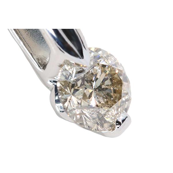 ブラウンカラー ダイヤモンド ネックレス 1.524ct PT900/PT850 一粒 