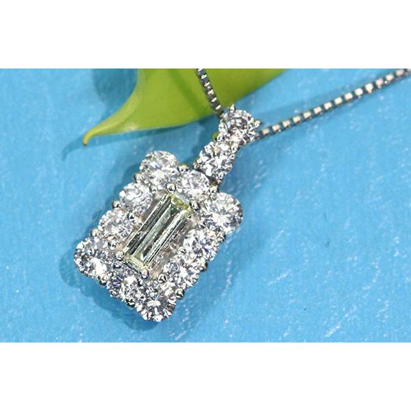 ダイヤモンド ネックレス 0.450カラット プラチナ PT900/PT850 角 