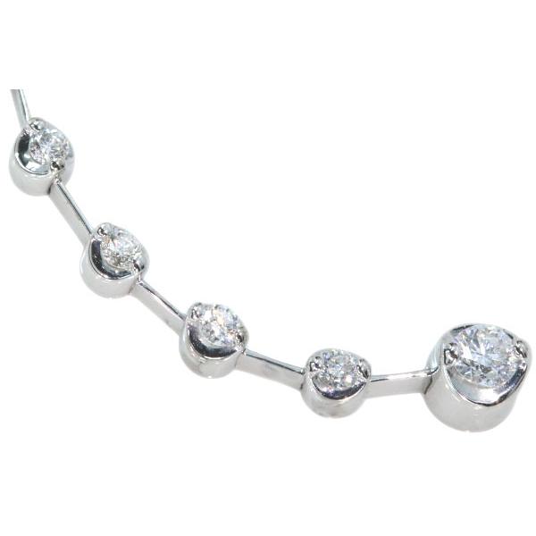 ダイヤモンド ネックレス 0.30ct 18金ホワイトゴールド K18WG 6センチ