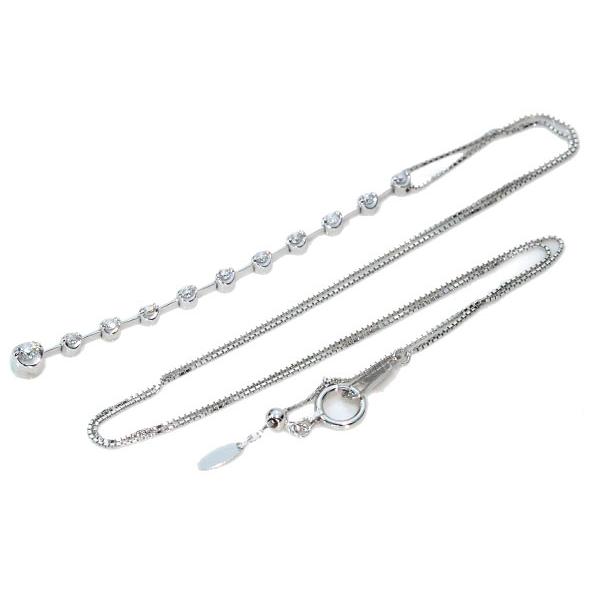 ダイヤモンド ネックレス 0.30ct 18金ホワイトゴールド K18WG 6センチ