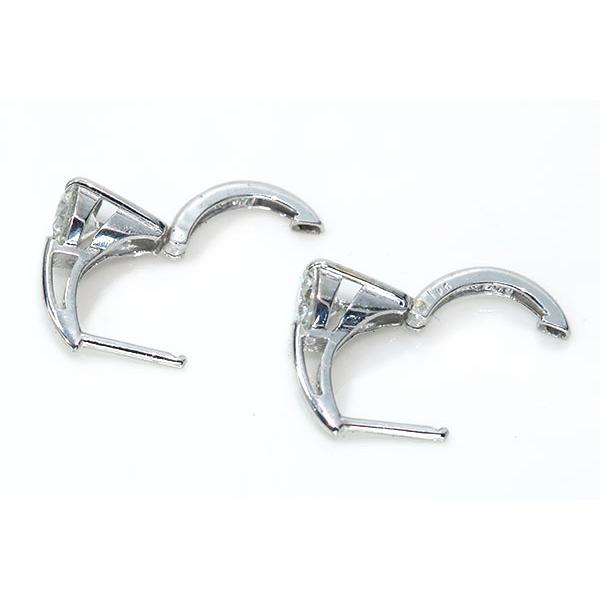 ダイヤモンド ピアス 0.80カラット 18金ホワイトゴールド K18WG フープ 大粒ダイヤ /白・透明(ホワイト)/セレクションジュエリー・新品/届10/1点ものの画像