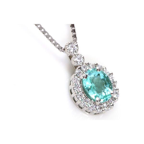 パライバトルマリン 0.69カラット ネックレス PT900/PT850 定番