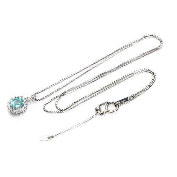 パライバトルマリン 0.69カラット ネックレス PT900/PT850 定番