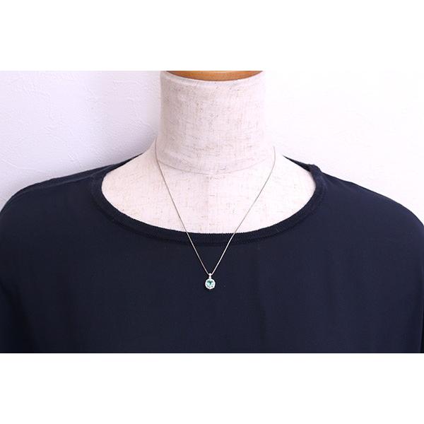 パライバトルマリン 0.69カラット ネックレス PT900/PT850 定番