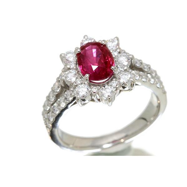 ルビー リング/指輪 2.09ct プラチナ900 PT900 濃厚レッド 力強い赤
