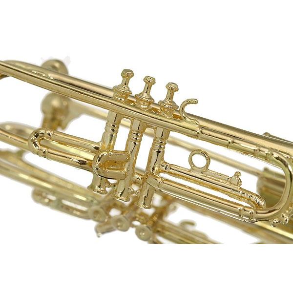 楽器GAKKI トランペット（trumpet） ブローチ K18 細く繊細なラインが