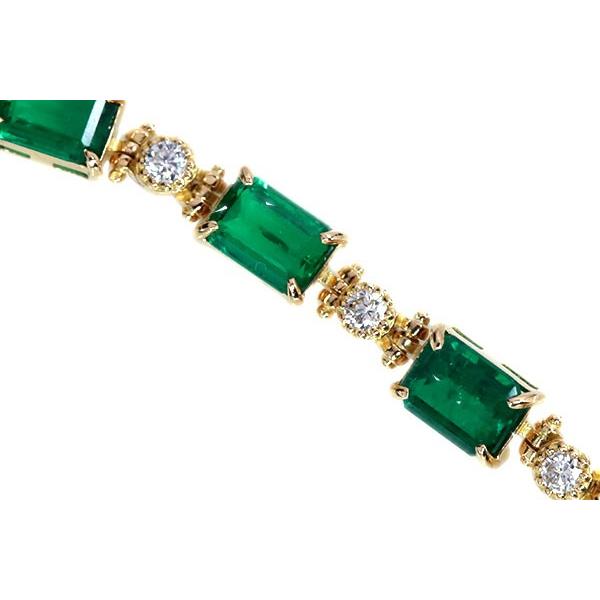 コロンビア産 エメラルド ブレスレット 5.28ct K18 1石1石厳選された