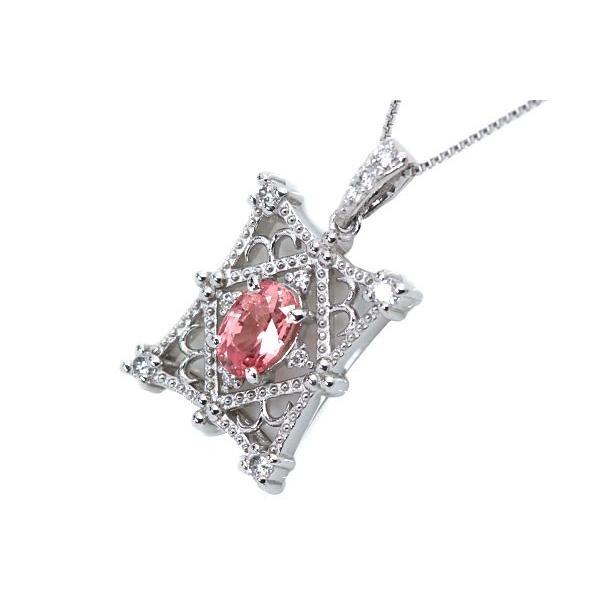 パパラチヤサファイヤ ネックレス 0.58ct PT900/PT850 ピンキッシュオレンジの絶妙な彩 3本あり 鑑別書付 /橙(オレンジ)/匠コレクション・新品/届5/1点ものの画像
