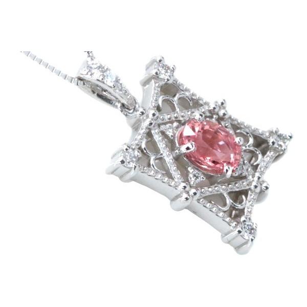 パパラチヤサファイヤ ネックレス 0.58ct PT900/PT850 ピンキッシュオレンジの絶妙な彩 3本あり 鑑別書付 /橙(オレンジ)/匠コレクション・新品/届5/1点ものの画像