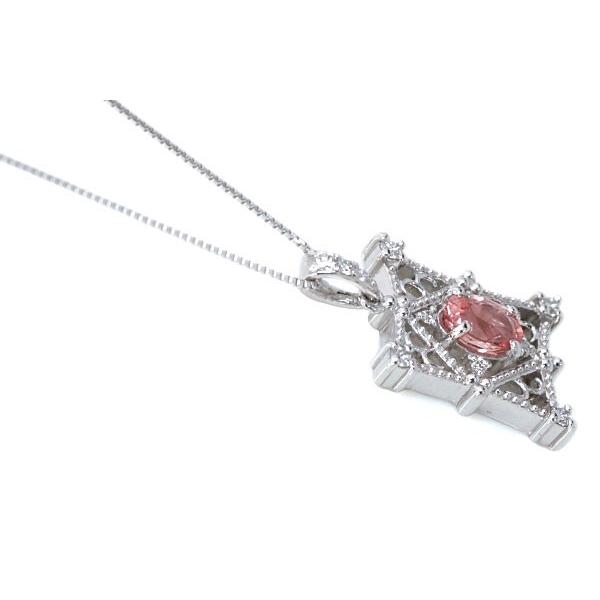 パパラチヤサファイヤ ネックレス 0.58ct PT900/PT850 ピンキッシュオレンジの絶妙な彩 3本あり 鑑別書付 /橙(オレンジ)/匠コレクション・新品/届5/1点ものの画像