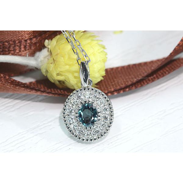 アレキサンドライト ネックレス 0.19ct PT950/PT850 稀少石 カラーチェンジ プチネック /緑(グリーン)/SelectJewelryセレクトブランド・新品/届10/1点ものの画像
