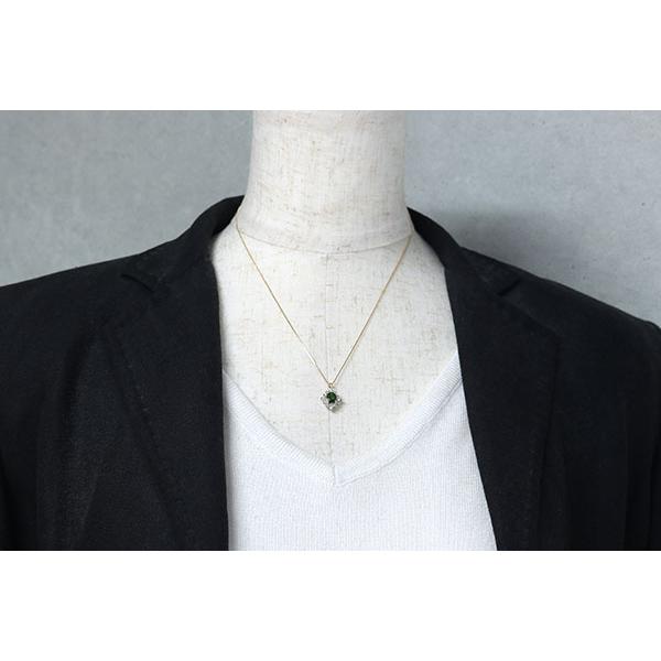 ツァボライト（グロッシュラーガーネット） ネックレス 0.58ct K18 