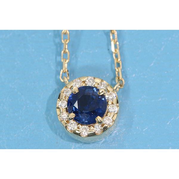 サファイヤ ネックレス 0.33ct K18 肉厚 上質のブルー プチネック /青(ブルー)/SelectJewelryセレクトブランド・新品/届10/1点ものの画像