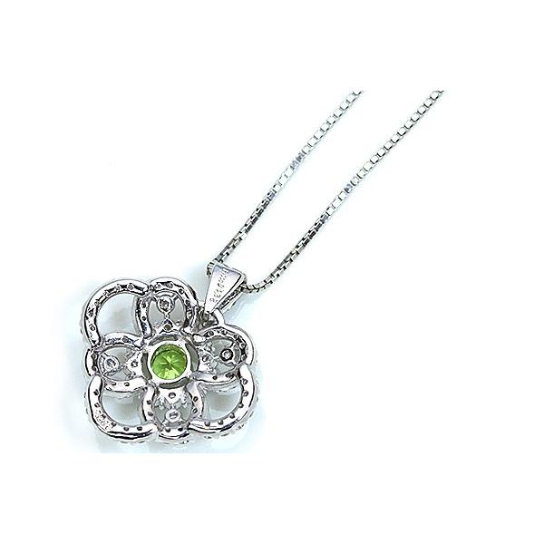 デマントイドガーネット 0.223ct ネックレス 稀少石ロシア産 PT900/PT850 上質ダイヤモンドが描くシャンデリア /緑(グリーン)/セレクトブランド・新品/届10の画像