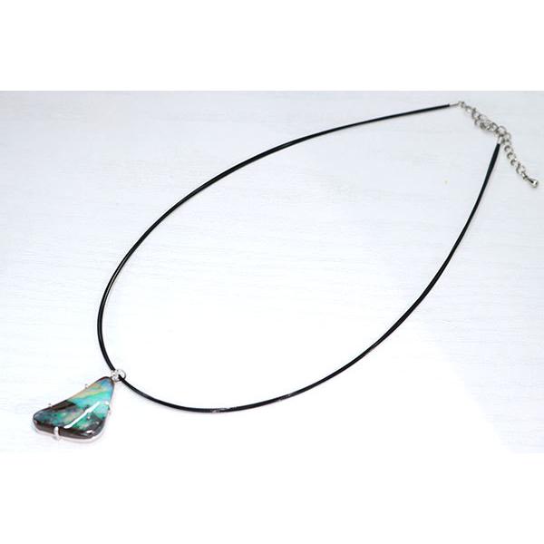 ボルダーオパール ネックレス 16.68ct 18金ホワイトゴールド K18WG