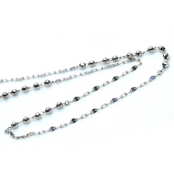 タンザナイト ネックレス 1.53カラット 18金ホワイトゴールド K18WG  