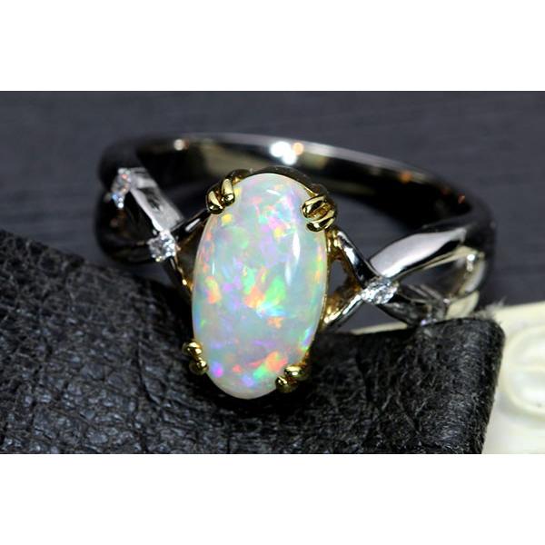K18 オパール（天然ダイヤモンド）リング〔✨最後のお値下げ✨〕 楽天市場】K18オパールリング destiny oval リング K18 18金 18k