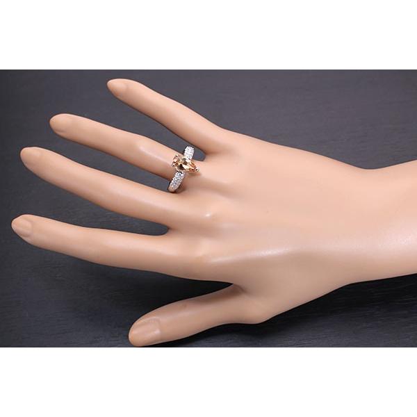 インペリアルトパーズ リング/指輪 1.577ct PT900 稀少石 黄金色の光彩