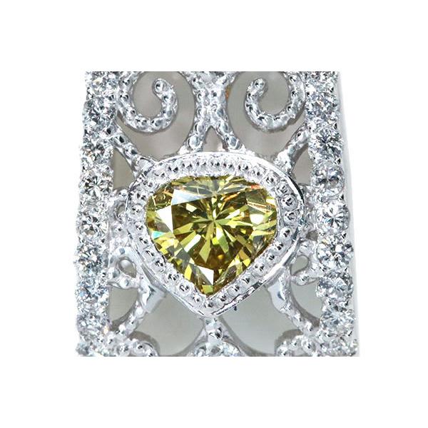 イエローダイヤモンド ネックレス 0.295ct PT900/PT850 グリーンを含んだイエローカラー ソーティング付 /黄(イエロー)/セレクトブランド・新品/届10/1点ものの画像