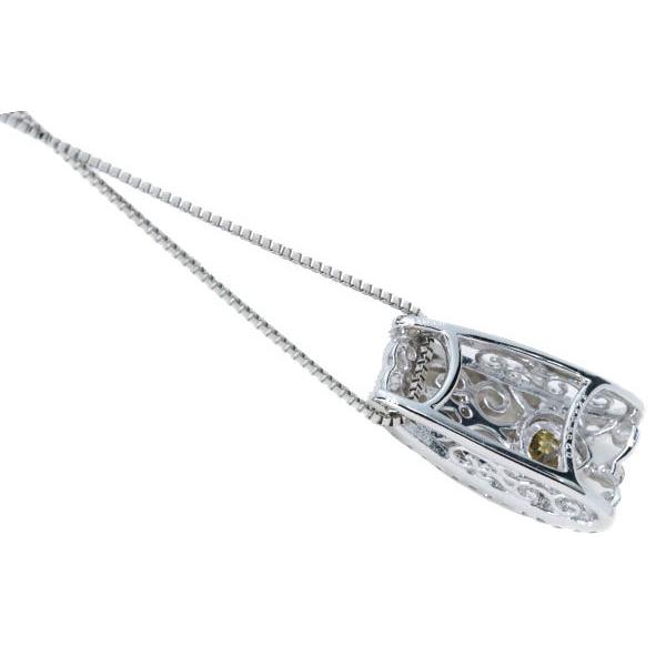 イエローダイヤモンド ネックレス 0.295ct PT900/PT850 グリーンを含んだイエローカラー ソーティング付 /黄(イエロー)/セレクトブランド・新品/届10/1点ものの画像