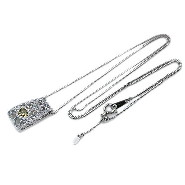 イエローダイヤモンド ネックレス 0.295ct PT900/PT850 グリーンを含んだイエローカラー ソーティング付 /黄(イエロー)/セレクトブランド・新品/届10/1点ものの画像