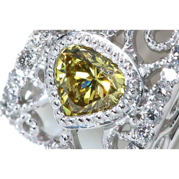 イエローダイヤモンド ネックレス 0.295ct PT900/PT850 グリーンを含んだイエローカラー ソーティング付 /黄(イエロー)/セレクトブランド・新品/届10/1点ものの画像