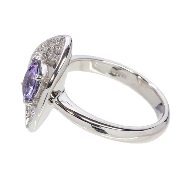 パープルカラー 非加熱サファイヤ/nonheat/ノーヒート リング/指輪 1.142ct PT900 個性的な彩 /紫(パープル)/セレクトブランド・新品/届10/1点ものの画像