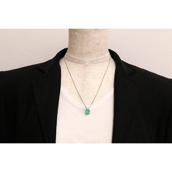 【希少】 エメラルド ネックレス 2.455カラット プラチナ PT900/PT850 大粒 貫禄 明瞭グリーン /緑(グリーン)/セレクトジュエリー・新品/届10/ 【PET2850791427】(101640円)