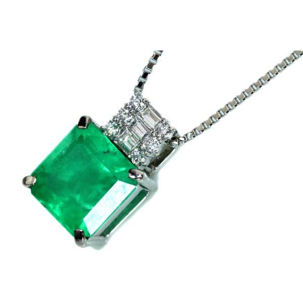 【希少】 エメラルド ネックレス 2.455カラット プラチナ PT900/PT850 大粒 貫禄 明瞭グリーン /緑(グリーン)/セレクトジュエリー・新品/届10/ 【PET2850791427】(101640円)