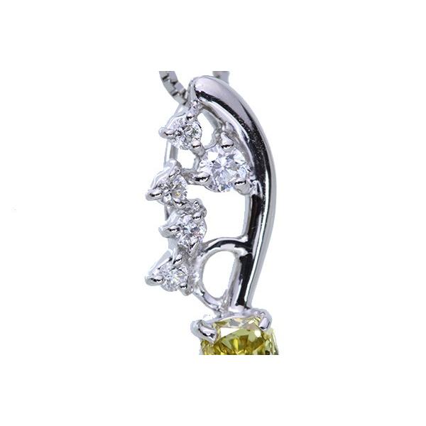 イエロー ダイヤモンド ネックレス 0.286ct PT900/PT850 FANCY DEEP YELLOW 濃厚な黄金色 セレクトジュエリー・新品/届10/1点ものの画像