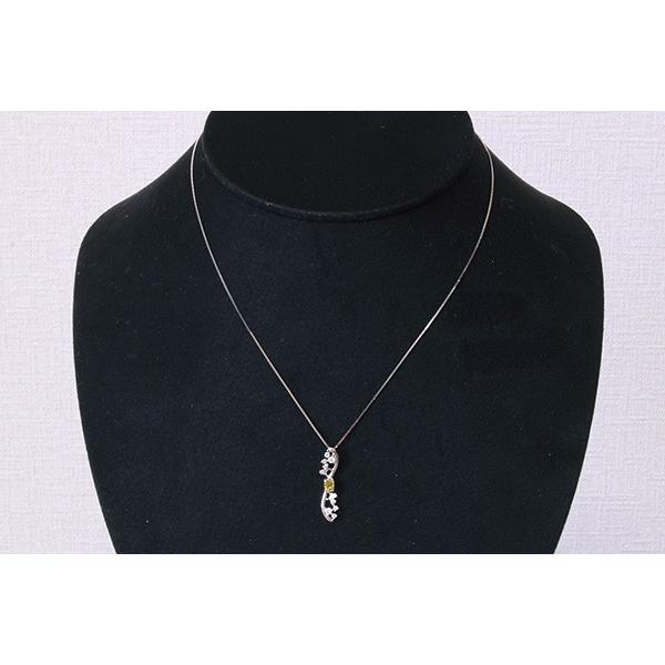 イエロー ダイヤモンド ネックレス 0.286ct PT900/PT850 FANCY DEEP YELLOW 濃厚な黄金色 セレクトジュエリー・新品/届10/1点ものの画像