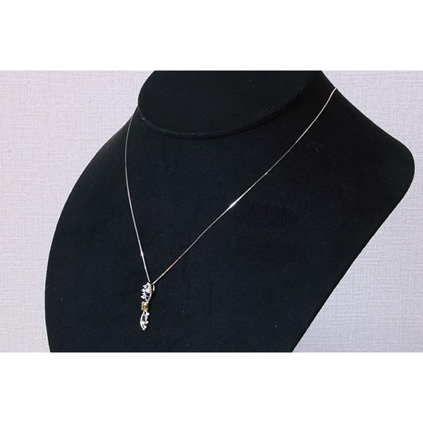 イエロー ダイヤモンド ネックレス 0.286ct PT900/PT850 FANCY DEEP YELLOW 濃厚な黄金色 セレクトジュエリー・新品/届10/1点ものの画像