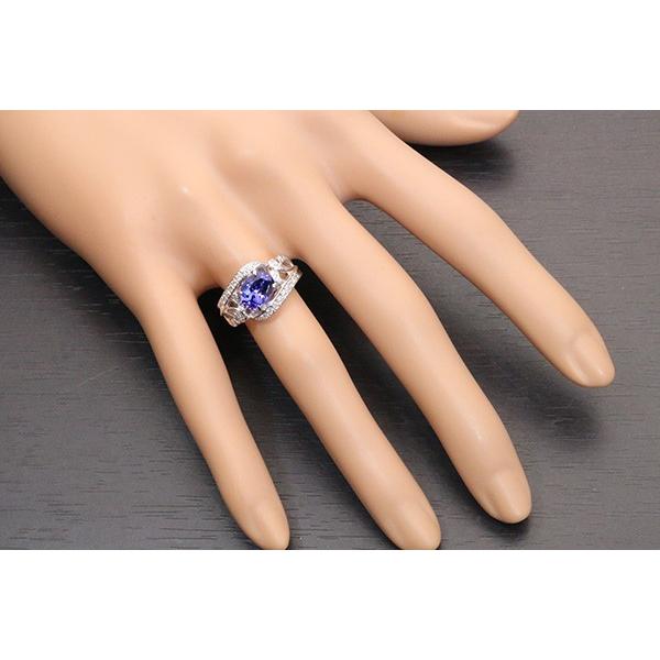 正規品 タンザナイト リング/指輪 1.69カラット 18金ホワイトゴールド K18WG 青紫の神秘的な彩り 美しきライン /紫(パープル)/セレクトジュエリー・新品/届10/ 【OC2239907129】(79860円)