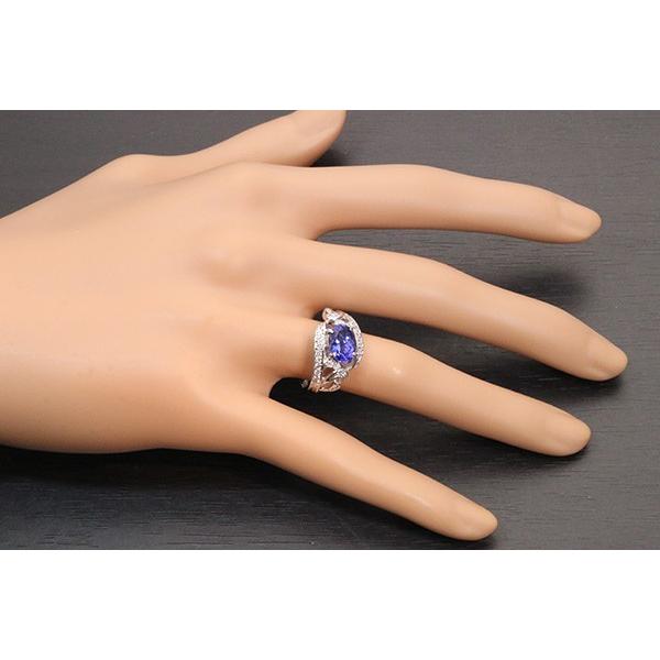 正規品 タンザナイト リング/指輪 1.69カラット 18金ホワイトゴールド K18WG 青紫の神秘的な彩り 美しきライン /紫(パープル)/セレクトジュエリー・新品/届10/ 【OC2239907129】(79860円)