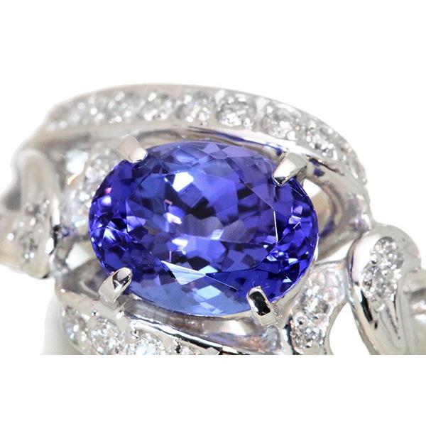 正規品 タンザナイト リング/指輪 1.69カラット 18金ホワイトゴールド K18WG 青紫の神秘的な彩り 美しきライン /紫(パープル)/セレクトジュエリー・新品/届10/ 【OC2239907129】(79860円)