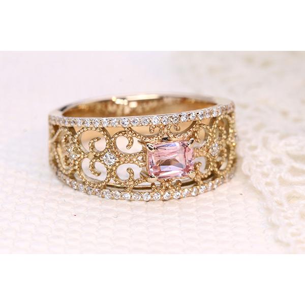 18金 K18ゴールド750 天然ダイヤモンド0.14 リング 指輪 11号半 【公式