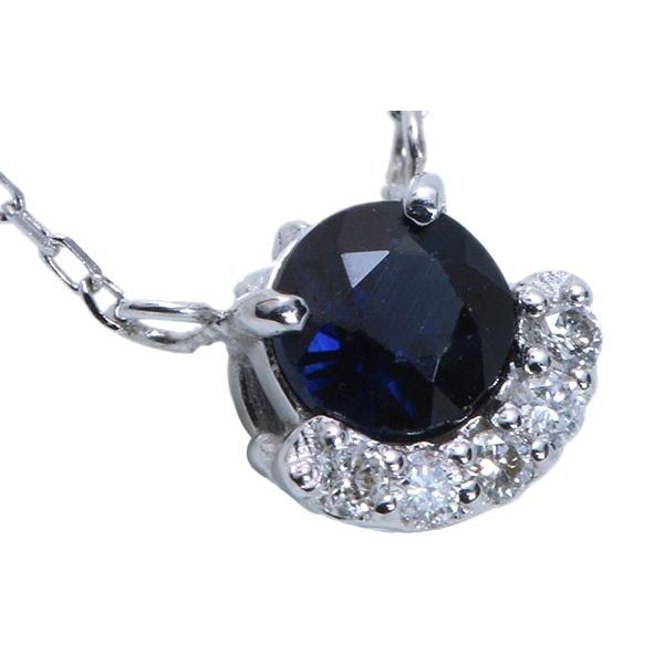 サファイヤ ネックレス 0.30カラット 一粒サファイヤのプチ 18金ホワイトゴールド K18WG セレクトジュエリー・新品/届10/ カラット 天然石